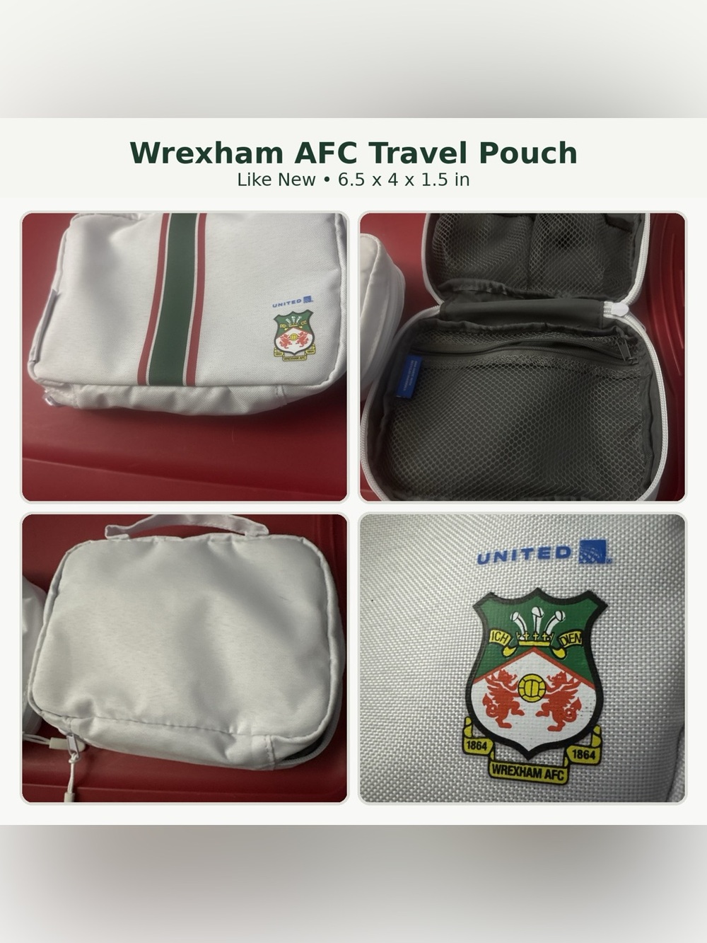 Wrexham AFC United Travel Pouch Like New